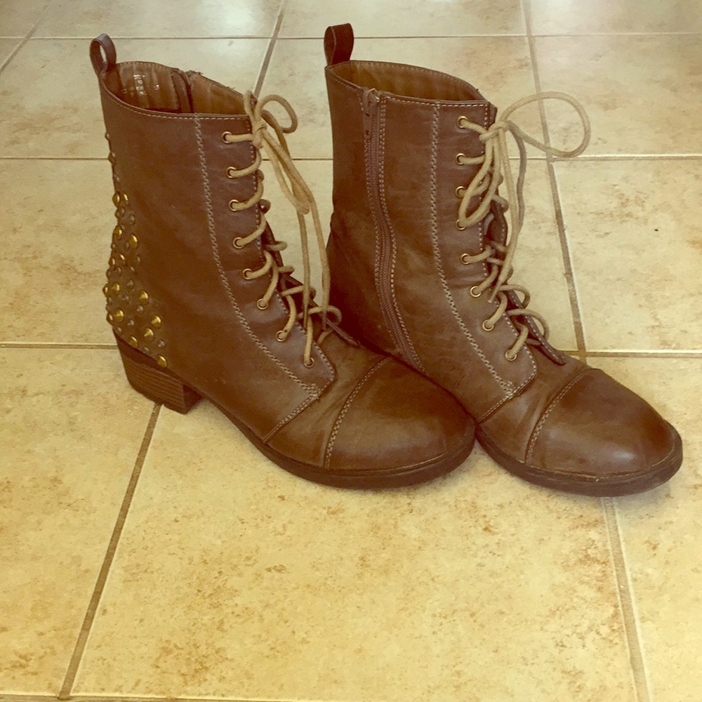Studded combat boots!
